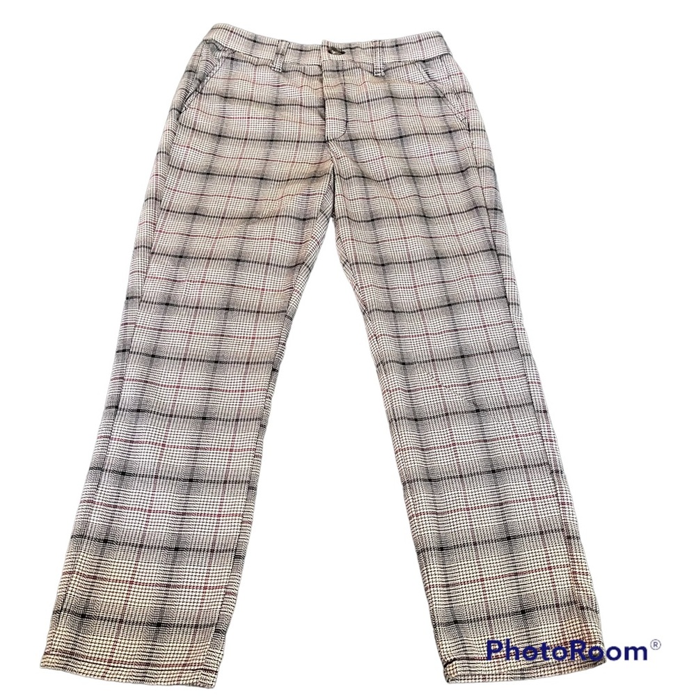 Plaid Print straight Pants